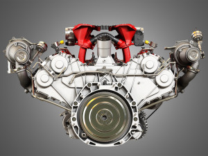 488 gtb engine - v8 twin turbo engine 3D मॉडल