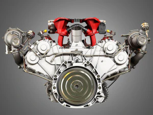 488 gtb engine - v8 twin turbo engine 3D Model