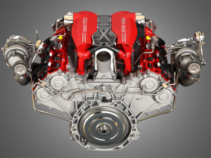 488 gtb engine - v8 twin turbo engine 3D मॉडल