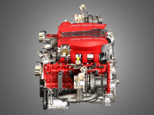 488 gtb engine - v8 twin turbo engine 3D मॉडल