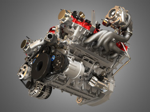 488 gtb engine - v8 twin turbo engine 3D मॉडल