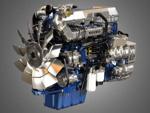 volvo d13 truck engine 3D Model