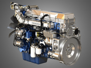 volvo d13 truck engine 3D Model