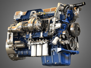 volvo d13 truck engine 3D Model