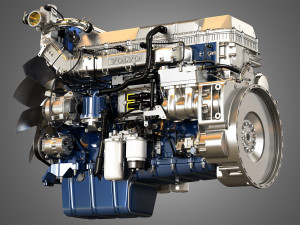 volvo d13 truck engine 3D Model