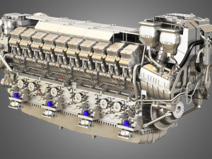 mtu-8000-20v engine Model 3D