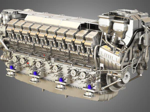 mtu-8000-20v engine 3D Model