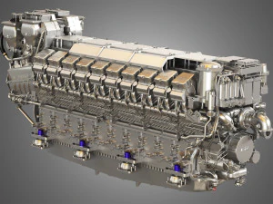 mtu-8000-20v engine 3D Model