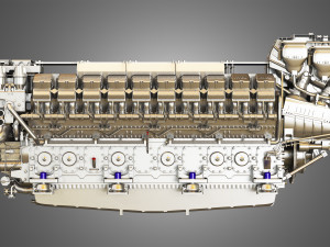 mtu-8000-20v engine Model 3D
