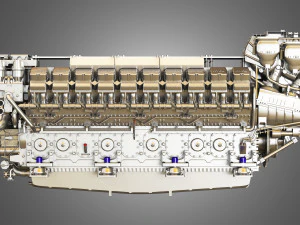 mtu-8000-20v engine 3D Model