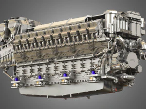 mtu-8000-20v engine 3D Model