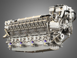 mtu-8000-20v engine Model 3D