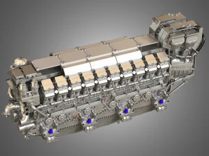 mtu-8000-20v engine 3D Model