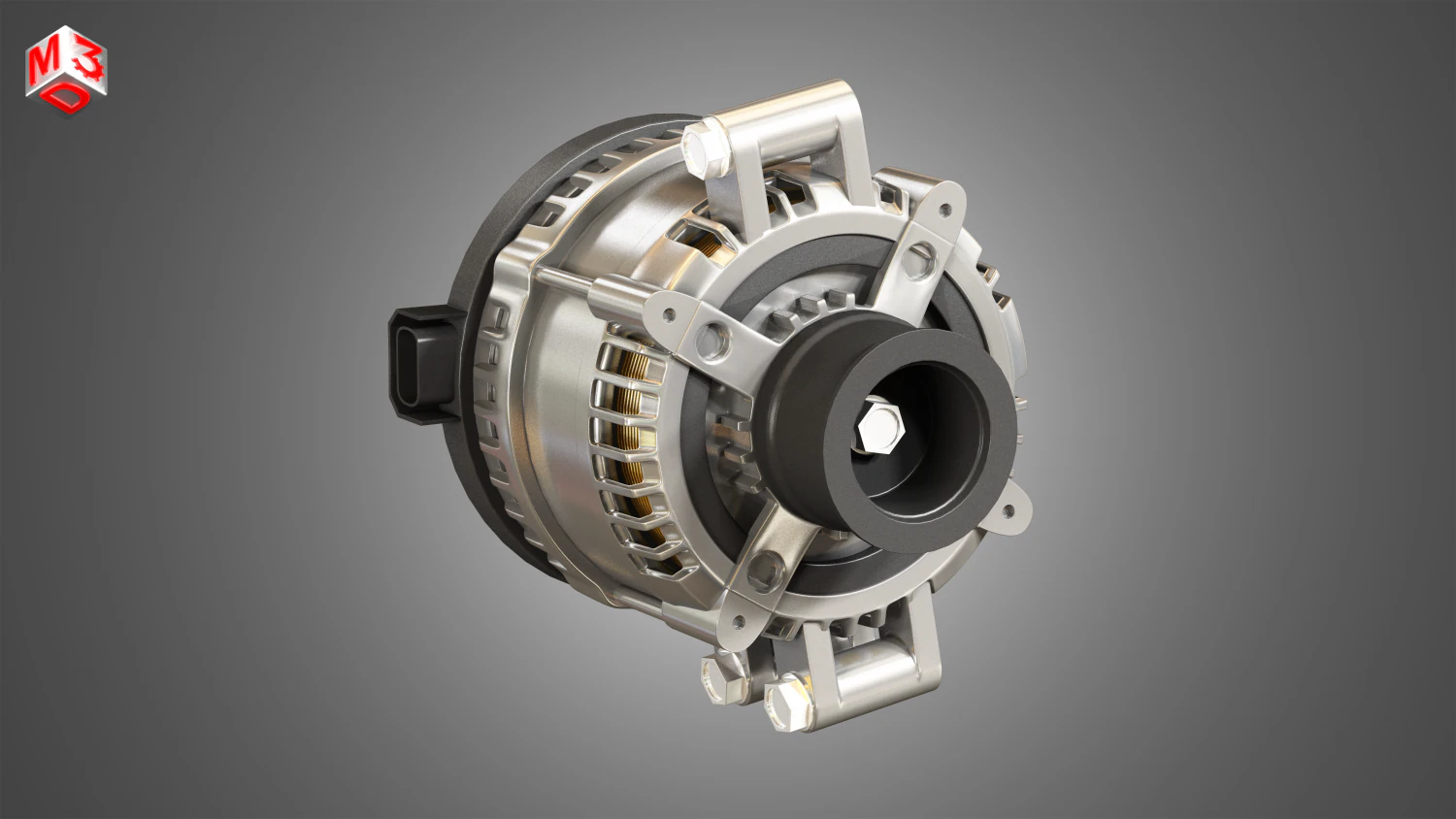 alternator 3D Model .c4d .max .obj .3ds .fbx .stl .blend 