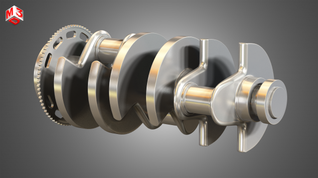 crankshaft 3D-Modell .c4d .max .obj .3ds .fbx .stl .blend 