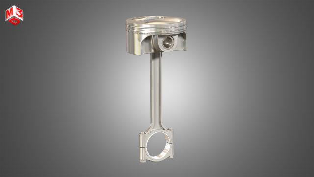 piston Model 3D .c4d .max .obj .3ds .fbx .stl .blend 