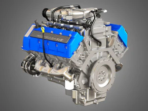 2013 svt mustang shelby gt500 engine 3D Model