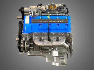 2013 svt mustang shelby gt500 engine 3D Model