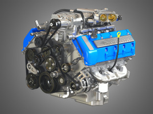 2013 svt mustang shelby gt500 engine Model 3D
