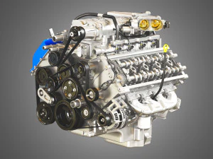 2013 svt mustang shelby gt500 engine 3D Model