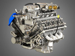 2013 svt mustang shelby gt500 engine 3D Model