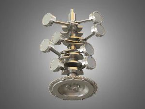 2013 svt mustang shelby gt500 engine 3D Model