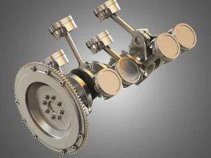 2013 svt mustang shelby gt500 engine 3D Model