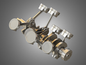 2013 svt mustang shelby gt500 engine Model 3D