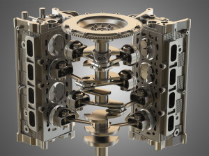 2013 svt mustang shelby gt500 engine Model 3D