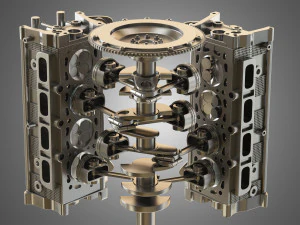 2013 svt mustang shelby gt500 engine 3D Model