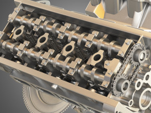 2013 svt mustang shelby gt500 engine Model 3D