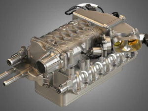 2013 svt mustang shelby gt500 engine 3D Model