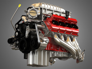 Demon supercharged v8 engine 3D Модель