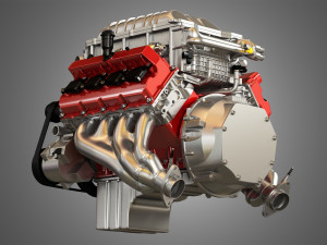 Demon supercharged v8 engine 3D Модель