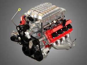 Demon supercharged v8 engine 3D Model