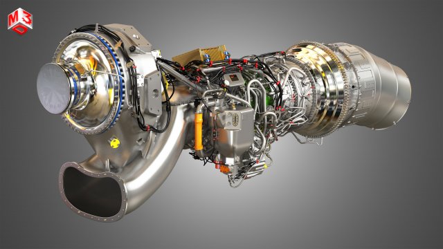 Airbus engine tp400-d6 3D 모델 .c4d .max .obj .3ds .fbx .stl .blend 