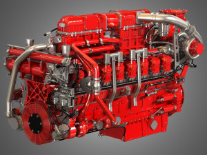 marine hd diesel engine 3D Model