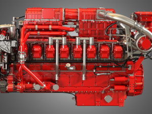 marine hd diesel engine 3D Model