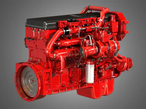 x15 truck engine - efficeiency series 3D Model