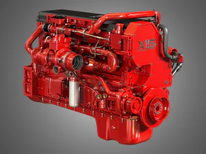 x15 truck engine - efficeiency series 3D Model