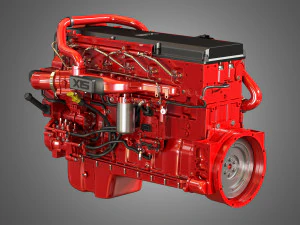x15 truck engine - efficeiency series 3D Model