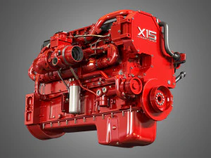 x15 truck engine - efficeiency series 3D Model