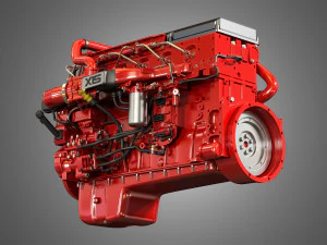 x15 truck engine - efficeiency series 3D Model