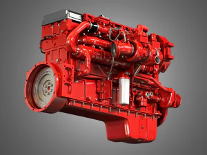 x15 truck engine - efficeiency series 3D Model