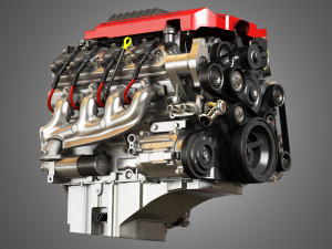 v8 supercharge engine 3D Model