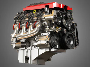 v8 supercharge engine 3D Model