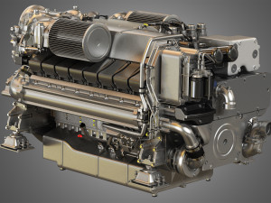 mtu 2000 v16 engine Model 3D