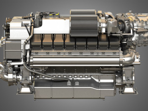mtu 2000 v16 engine Model 3D