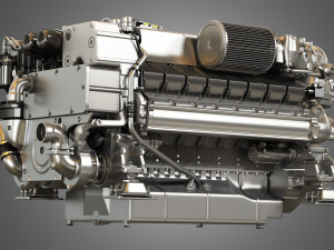 mtu 2000 v16 engine Model 3D