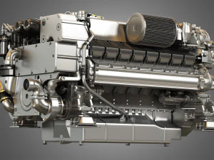mtu 2000 v16 engine 3D Model